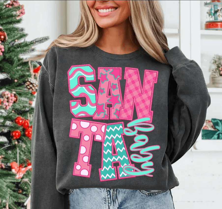 Preppy Santa Baby Graphic Apparel