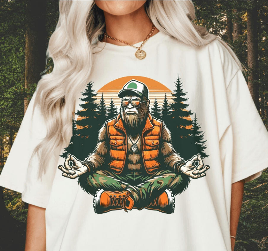 Bigfoot Namaste Graphic Apparel