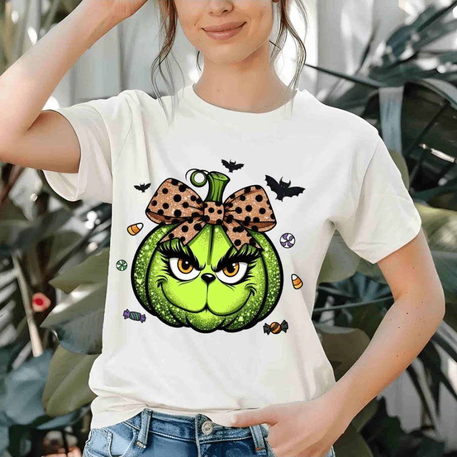 Grinchy Pumpkin Graphic Apparel