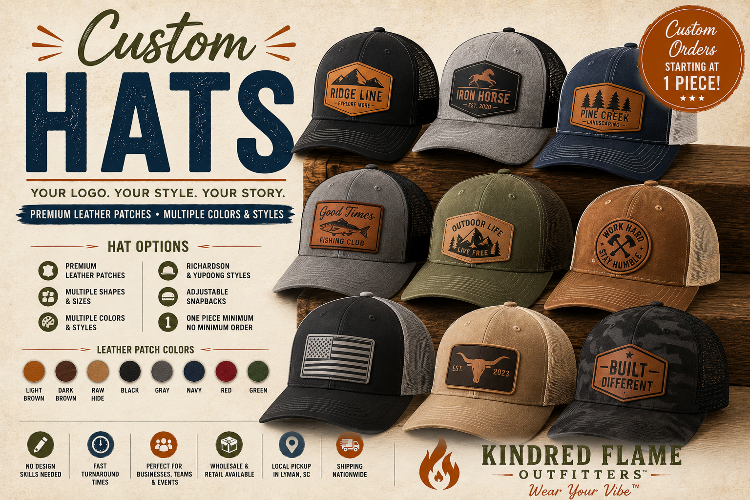Leather Patch Hats