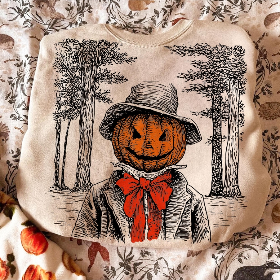 Scary Clown Pumpkin Graphic Apparel