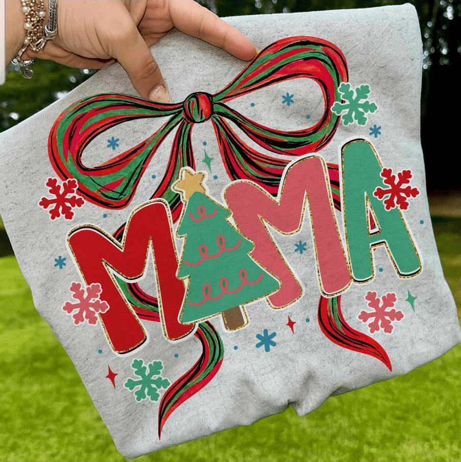 Christmas Mama Graphic Apparel