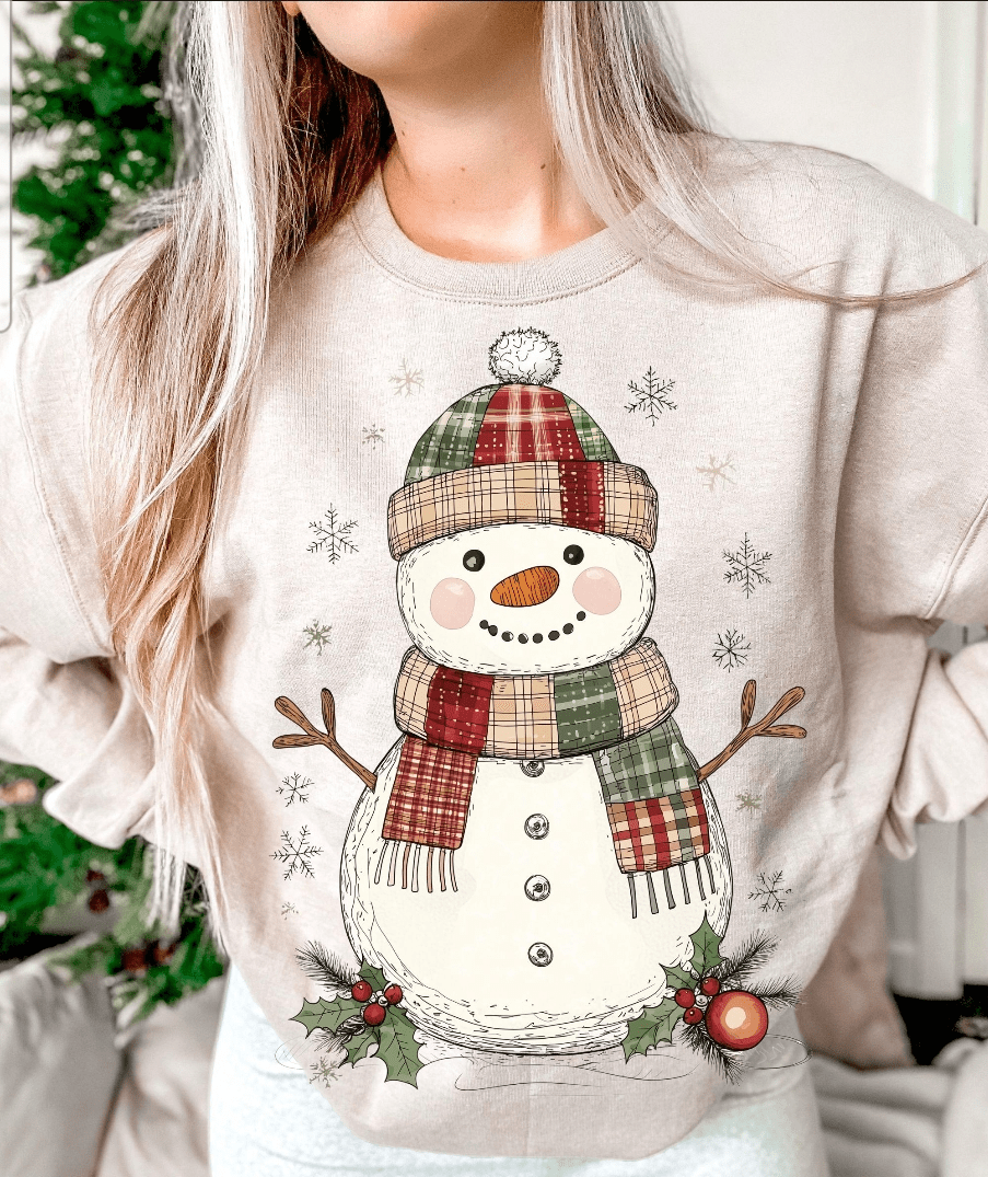Cozy Snowman Graphic Apparel