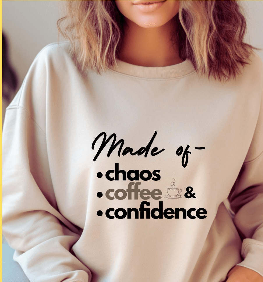 Chaos Coffee Confidence Graphic Apparel