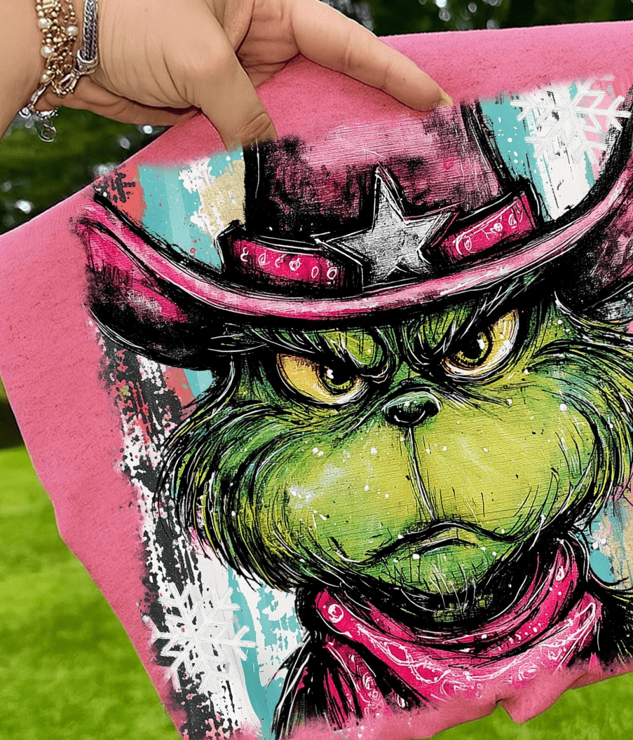 Cowboy Grinch Graphic Apparel