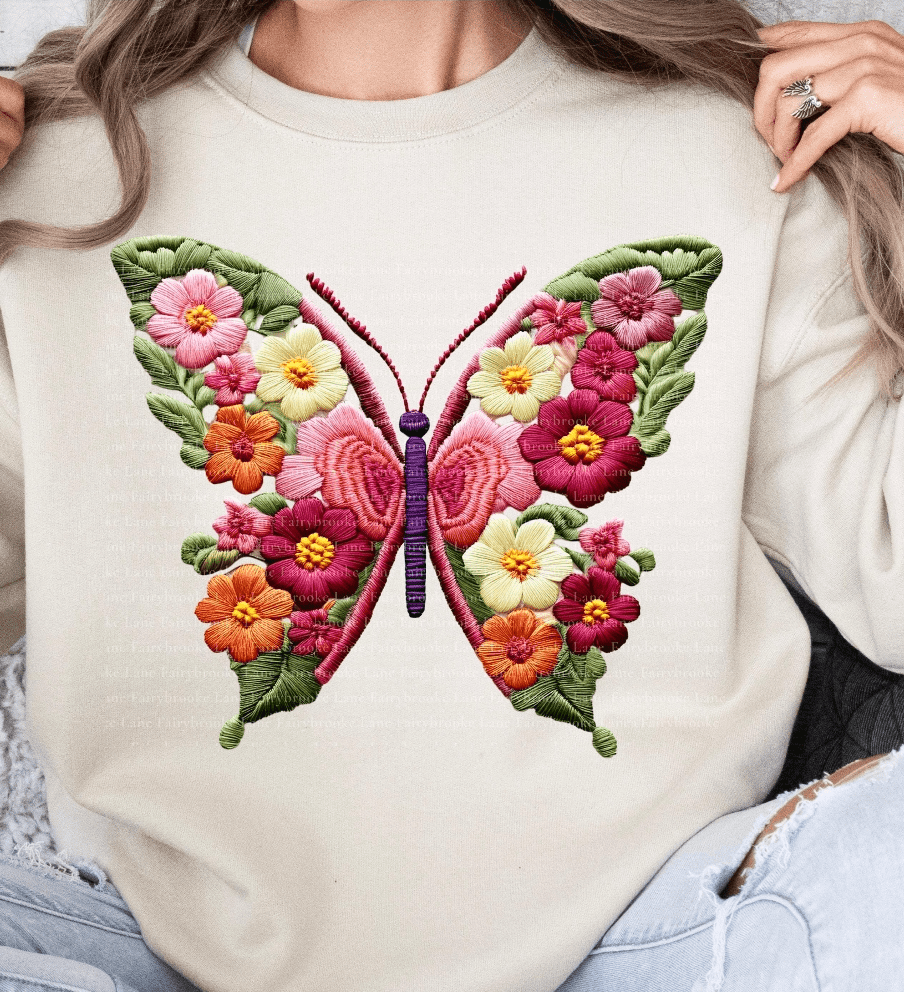 Butterfly Flowers Apparel