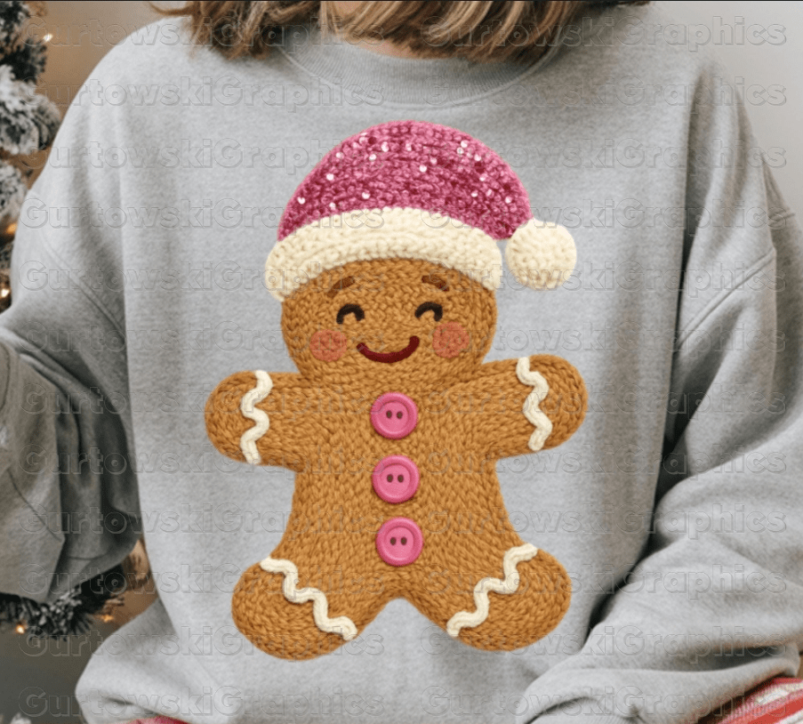 Ginger Bread Faux yarn Graphic Apparel