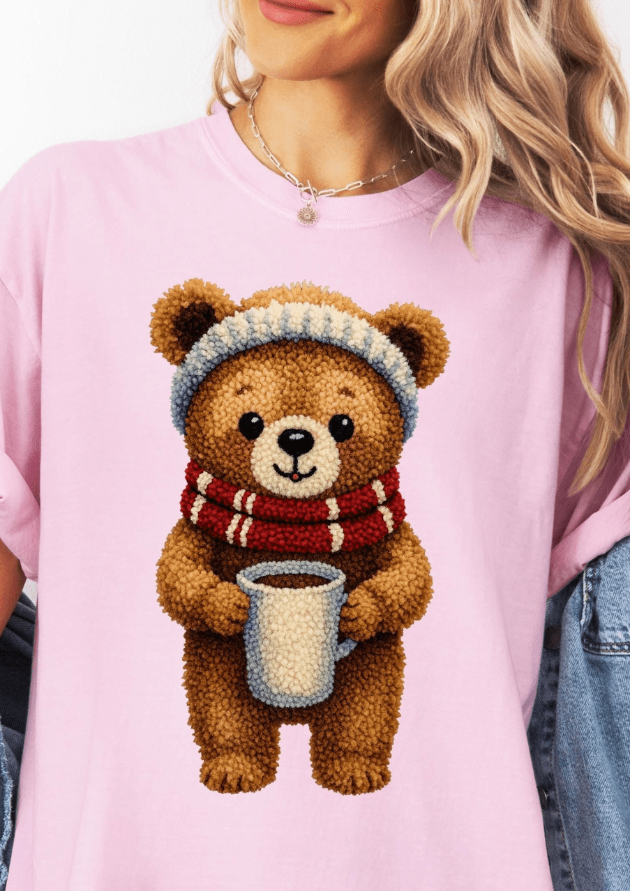 Bear Winter Faux yarn Graphic Apparel