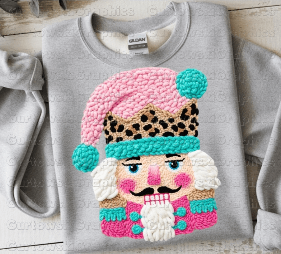 Preppy Nutcracker Faux yarn Graphic Apparel