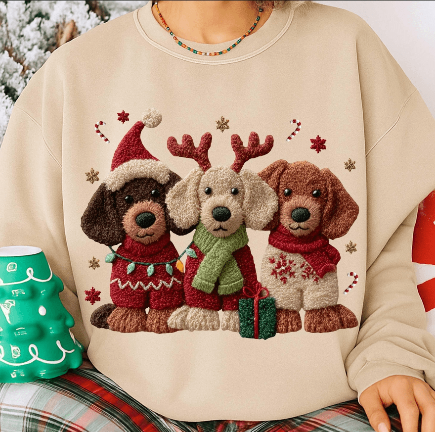 Doggy faux Latch Hook Graphic Apparel