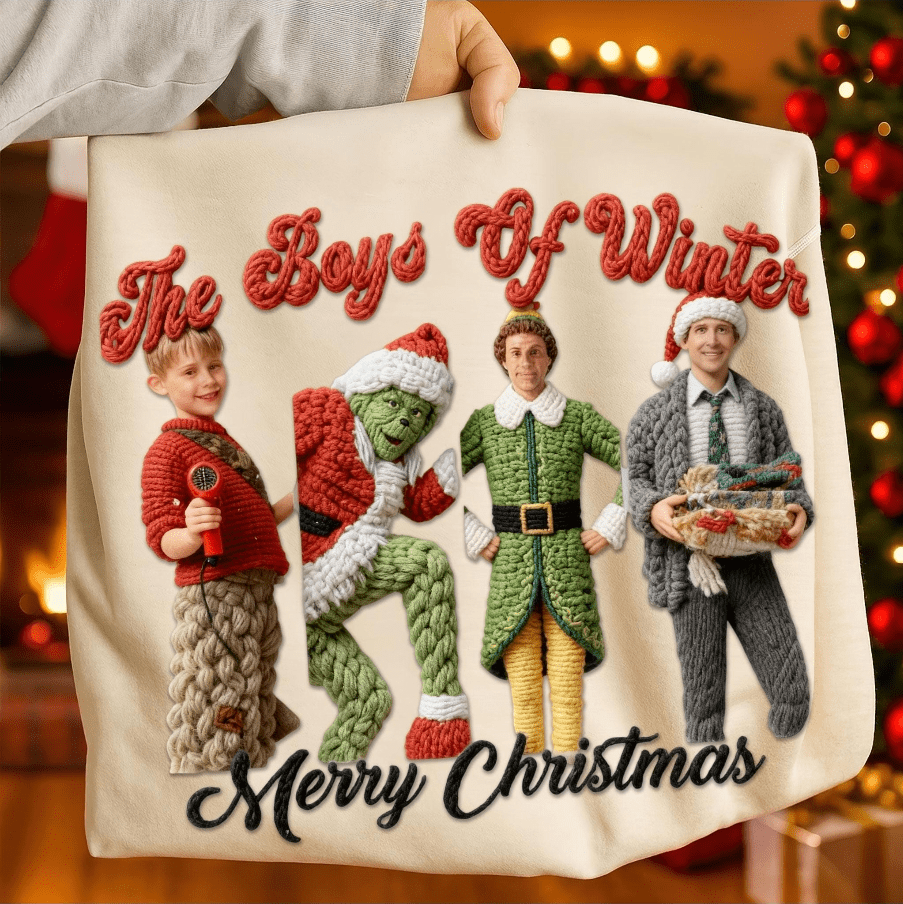 Boys Of Winter faux Latch Hook Graphic Apparel