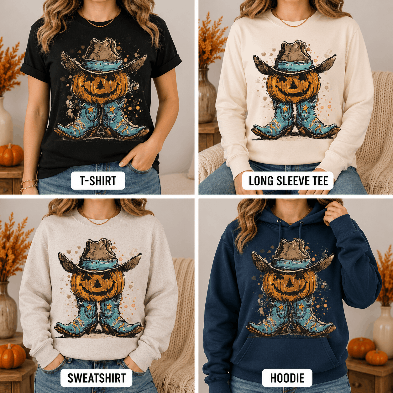 Pumpkin Cowboy Graphic Apparel