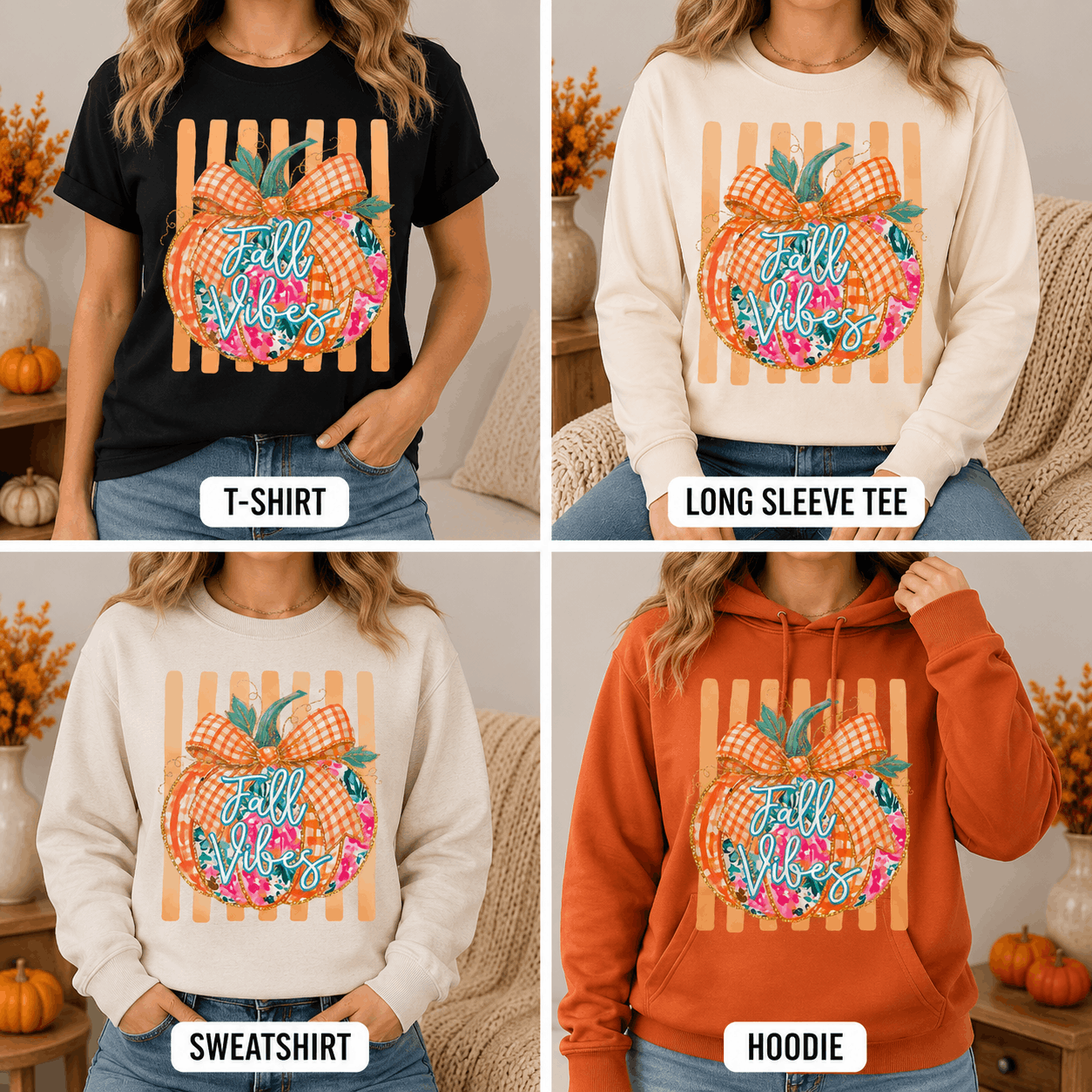 Preppy Fall Vibes Graphic Apparel