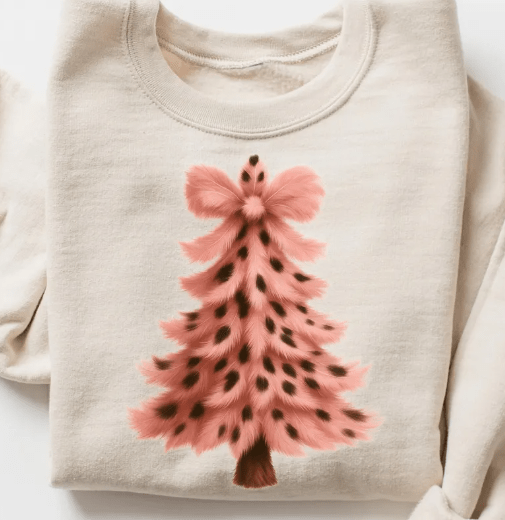 Pink Christmas Graphic Apparel