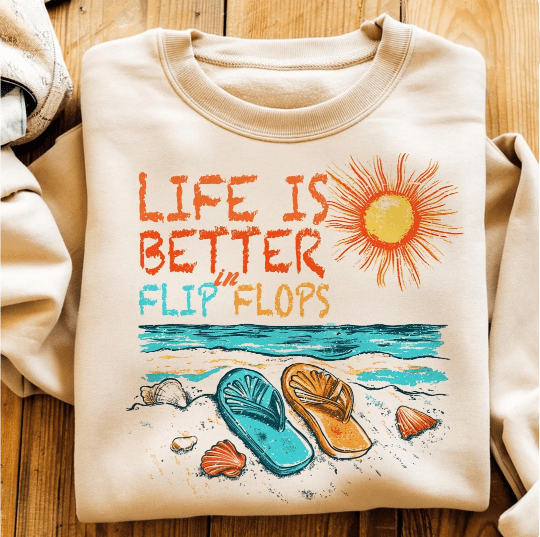 Better in Flip Flops Graphic Apparel