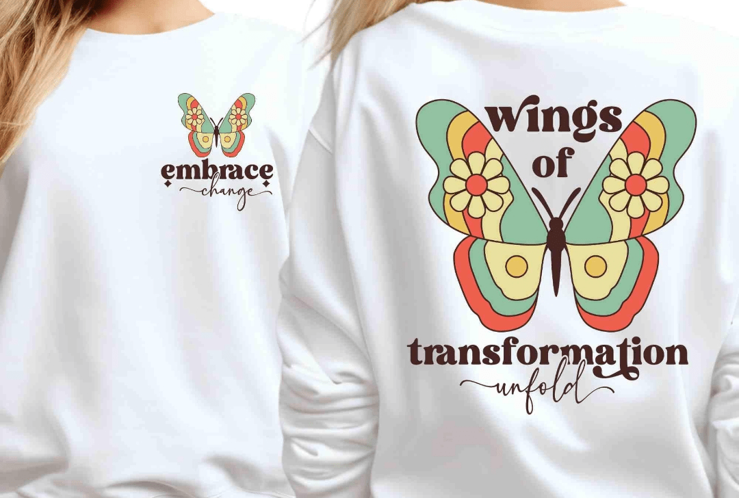 Wings of Transformation Graphic Apparel