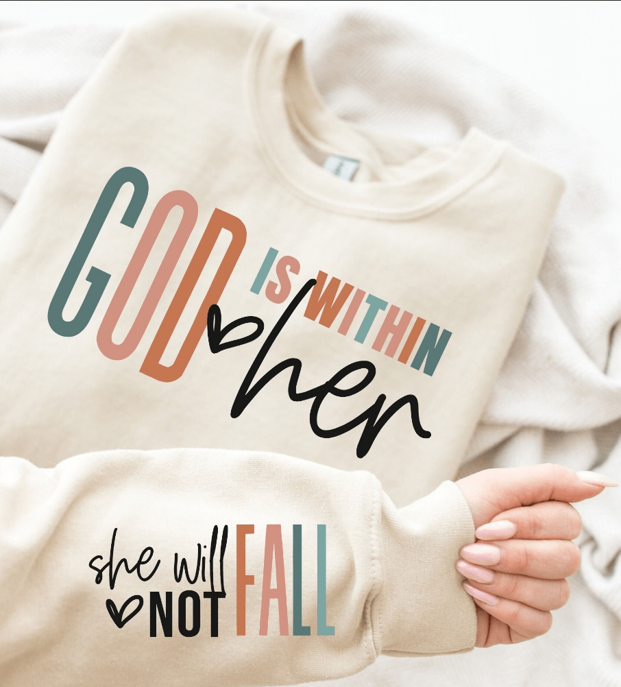 God is Within Her Graphic Apparel
