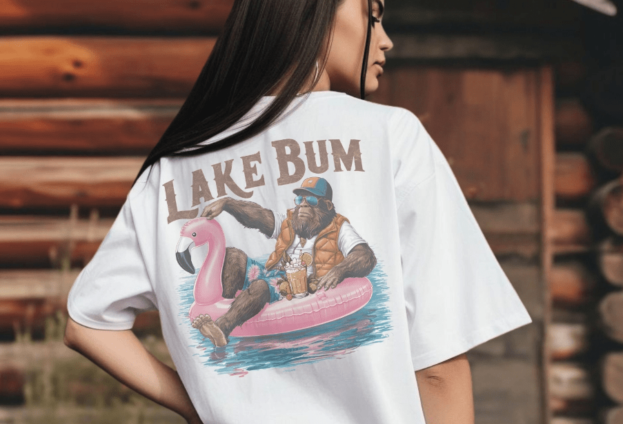 Bigfoot Lake Bum Graphic Apparel