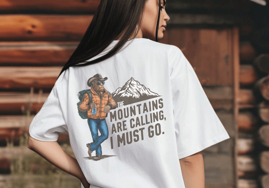 Bigfoot Mountains Are Calling Graphic Apparel