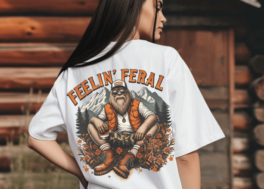 Bigfoot Feelin' Feral Graphic Apparel