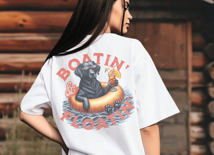 Dog Boatin' floatin' Graphic Apparel