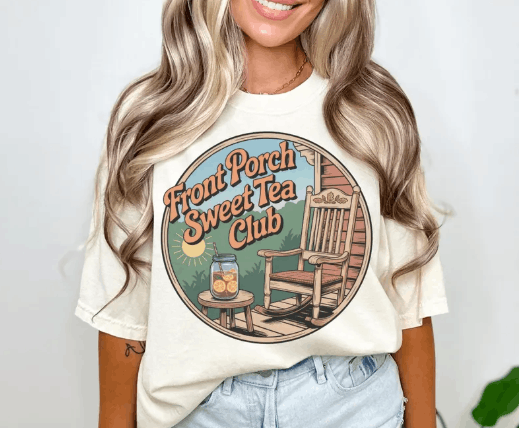 Front Porch Sweet Tea Club Graphic Apparel
