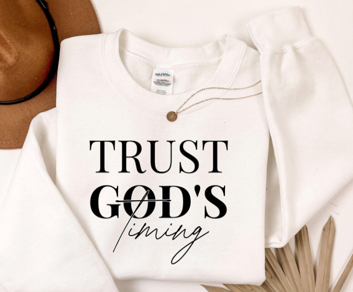 Trust God's Timing Graphic Apparel