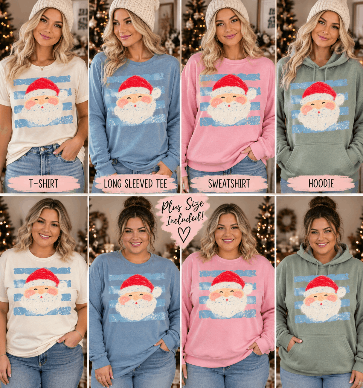 Preppy Santa Graphic Apparel