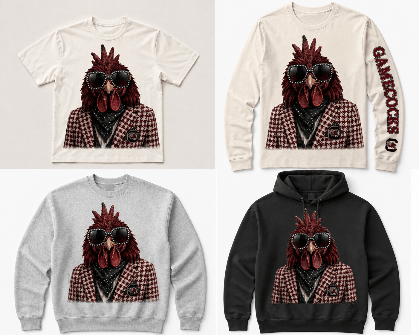 Fancy Gamecock Graphic Apparel