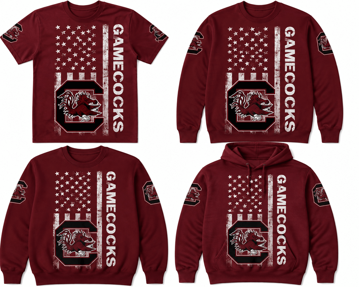 Gamecock Flag Graphic Apparel