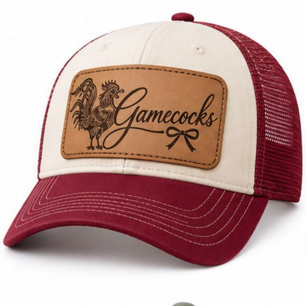 Carolina Gamecocks Cream / Script Bow NH01