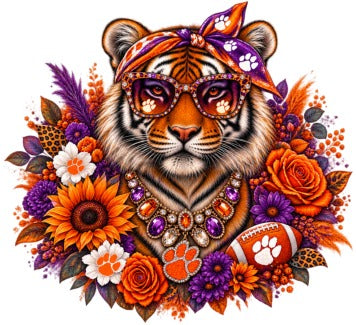 Clemson Floral Tiger W03