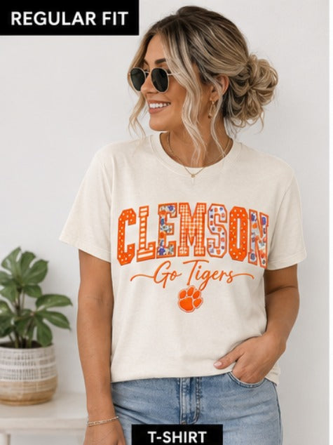 Clemson Cream Tee WG01
