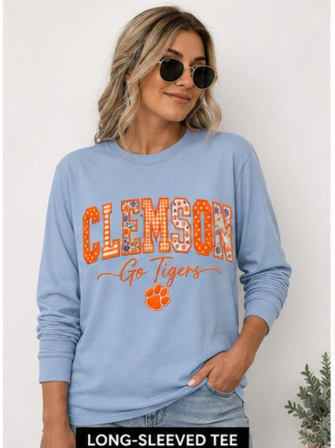 Clemson Blue Long-Sleeve Tee WG02
