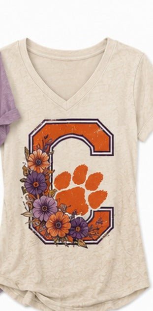 Clemson Floral Block C WV04