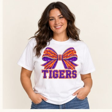Clemson Tiger Stripe Bow CL-20