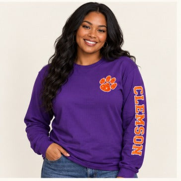 Clemson Chest + Sleeve Paw CL-21