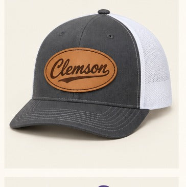 Clemson Script Leather Patch CL-28