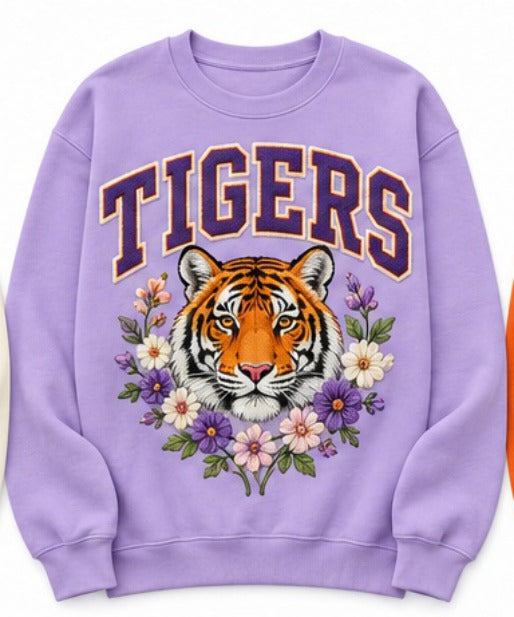 Clemson Embroidered Floral Tigers NL02