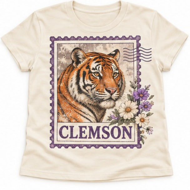 Clemson Vintage Tiger Stamp NT06