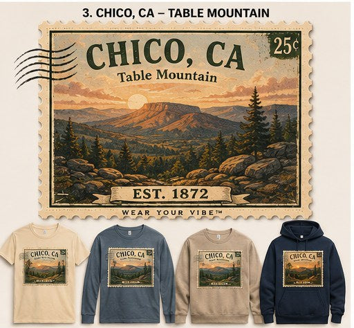 KFO SYT-Chico — Item #1911 — Vintage Chico, CA Apparel Stamp Collection - look 3