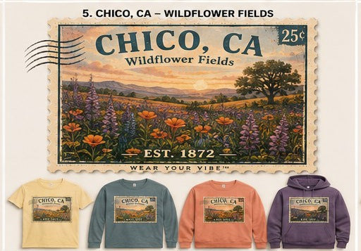 KFO SYT-Chico — Item #1913 — Vintage Chico, CA Apparel Stamp Collection - look 5