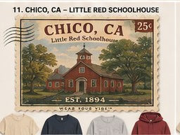 KFO SYT-Chico — Item #1919 — Vintage Chico, CA Apparel Stamp Collection - look 11