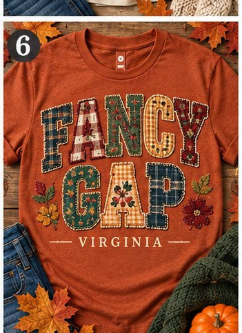 KFO SYT-Fancy Gap — Item #2106 — Fancy Gap Virginia autumn T-shirt collection - look 6