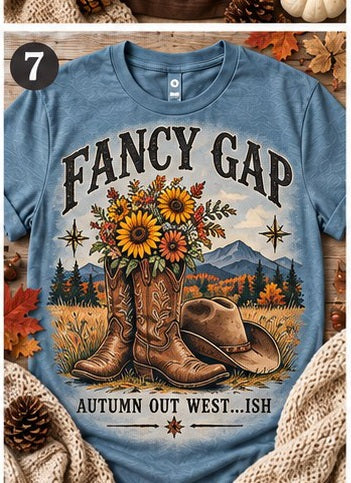 KFO SYT-Fancy Gap — Item #2107 — Fancy Gap Virginia autumn T-shirt collection - look 7