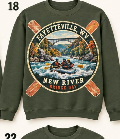 KFO SYT-Fayetteville — Item #2166 — Fayetteville New River Vintage Sweatshirt Collection - look 2