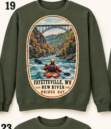 KFO SYT-Fayetteville — Item #2167 — Fayetteville New River Vintage Sweatshirt Collection - look 3