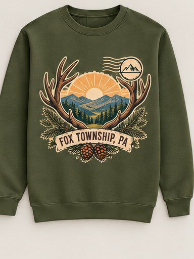 KFO SYT-Fox Township — Item #2250 — Fox Township vintage stamp sweatshirt collection - look 8