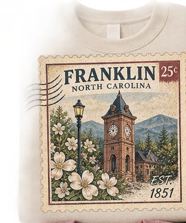 KFO SYT-Franklin — Item #2337 — Franklin North Carolina Vintage Stamp Sweatshirts - look 1
