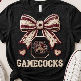 Carolina Gamecocks Crochet Bow GC03